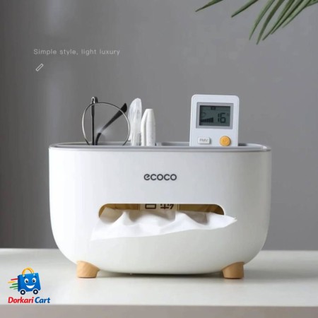 All in One Tissue Dispenser and Desk Organizer